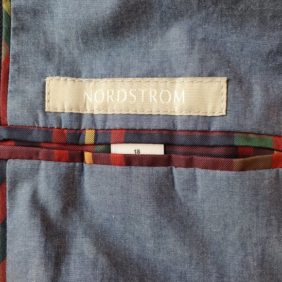 Nordstrom Blue Size 18 Suit Coat Blazer - Picture 3 of 6